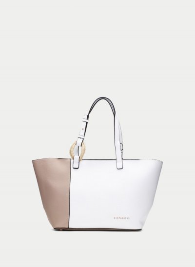 Hispanitas Shopper Bag blanco taupe Hispanitas Shopper Bag blanco taupe