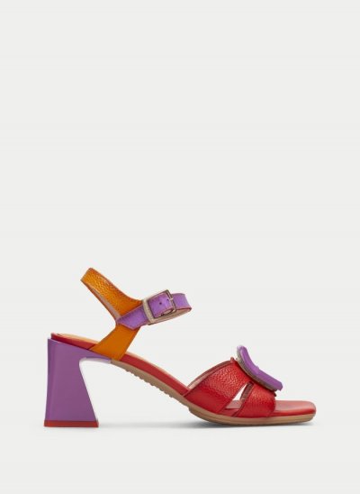 Hispanitas Sandalia Tacón Mallorca Rojo Violet Naranja Hispanitas Sandalia Tacón Mallorca Rojo Violet Naranja