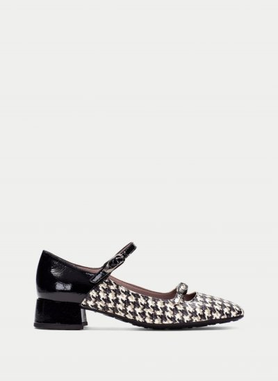 Hispanitas Mary Jane Oporto Negro Blanco Hispanitas Mary Jane Oporto Negro Blanco