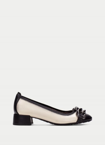 Hispanitas Bailarina Tacon Oporto Negro Crema Hispanitas Bailarina Tacon Oporto Negro Crema